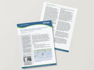Thumbnail preview of InVitria’s Optiferrin® application note showing the cover and second page, highlighting benefits of recombinant transferrin for serum-free iron delivery.